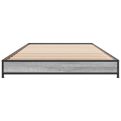 Bed Frame Grey Sonoma 80 x 200 cm Engineered Wood