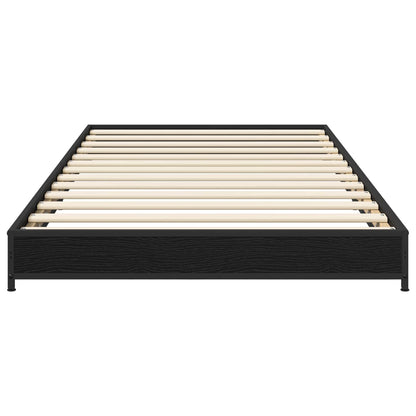 Bed Frame Black Oak 80 x 200 cm Engineered Wood