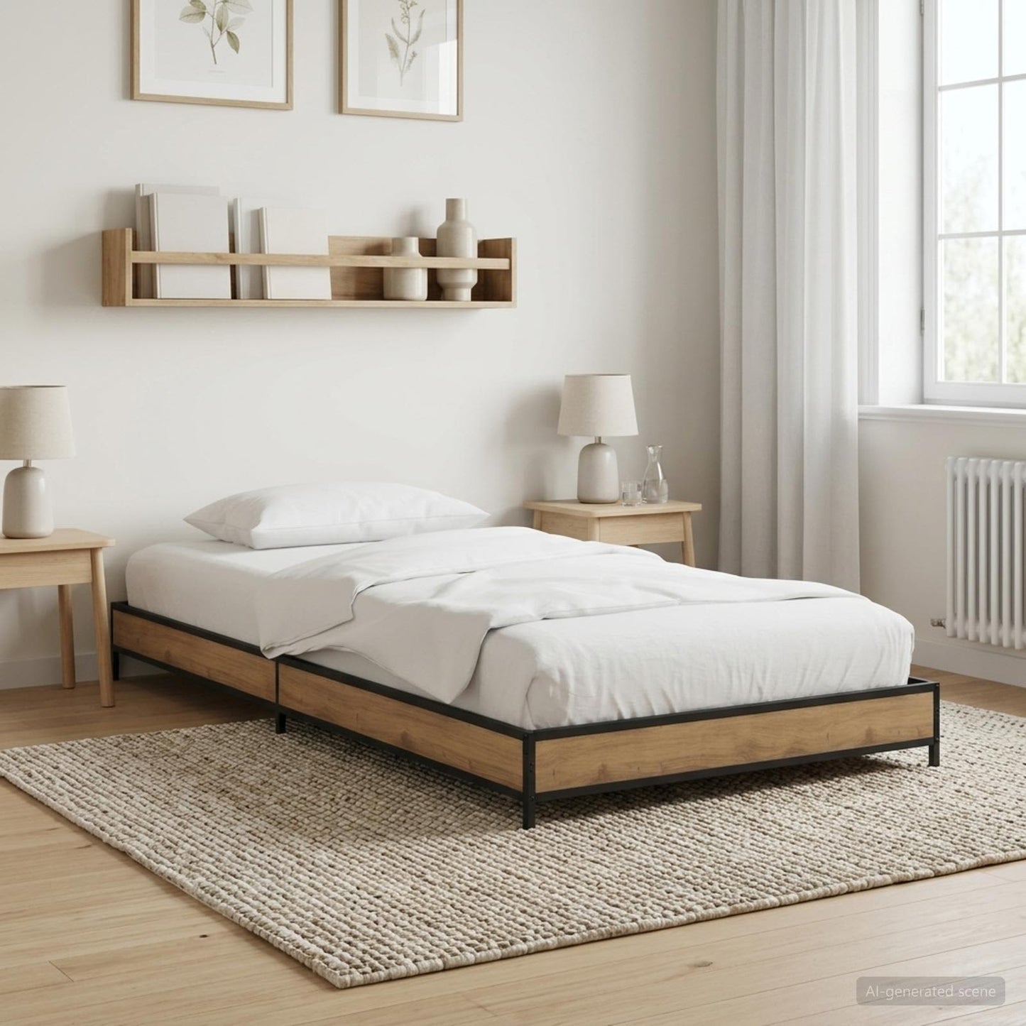 Bed Frame Artisan Oak 80 x 200 cm Engineered Wood