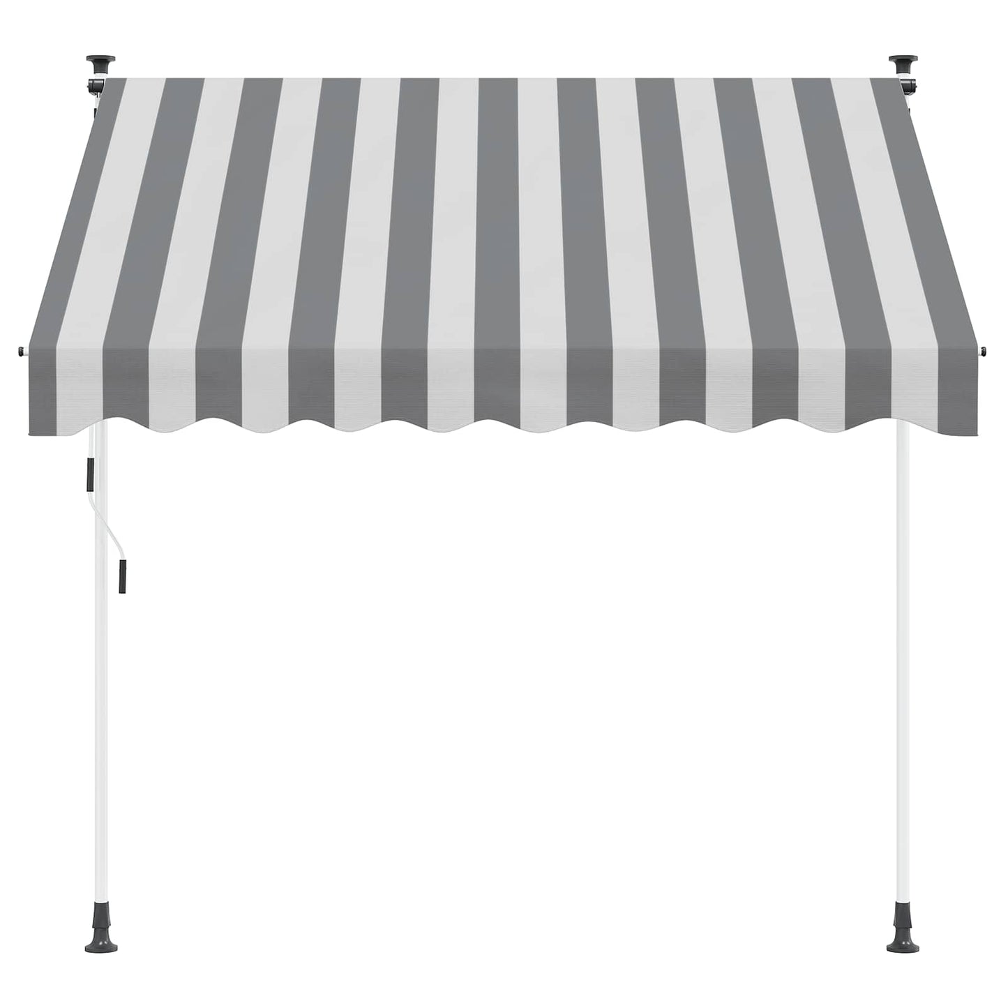 Manual Retractable Awning Anthracite and White 200 cm