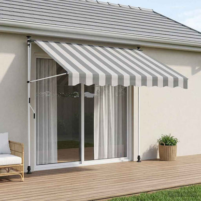 Manual Retractable Awning Anthracite and White 250 cm