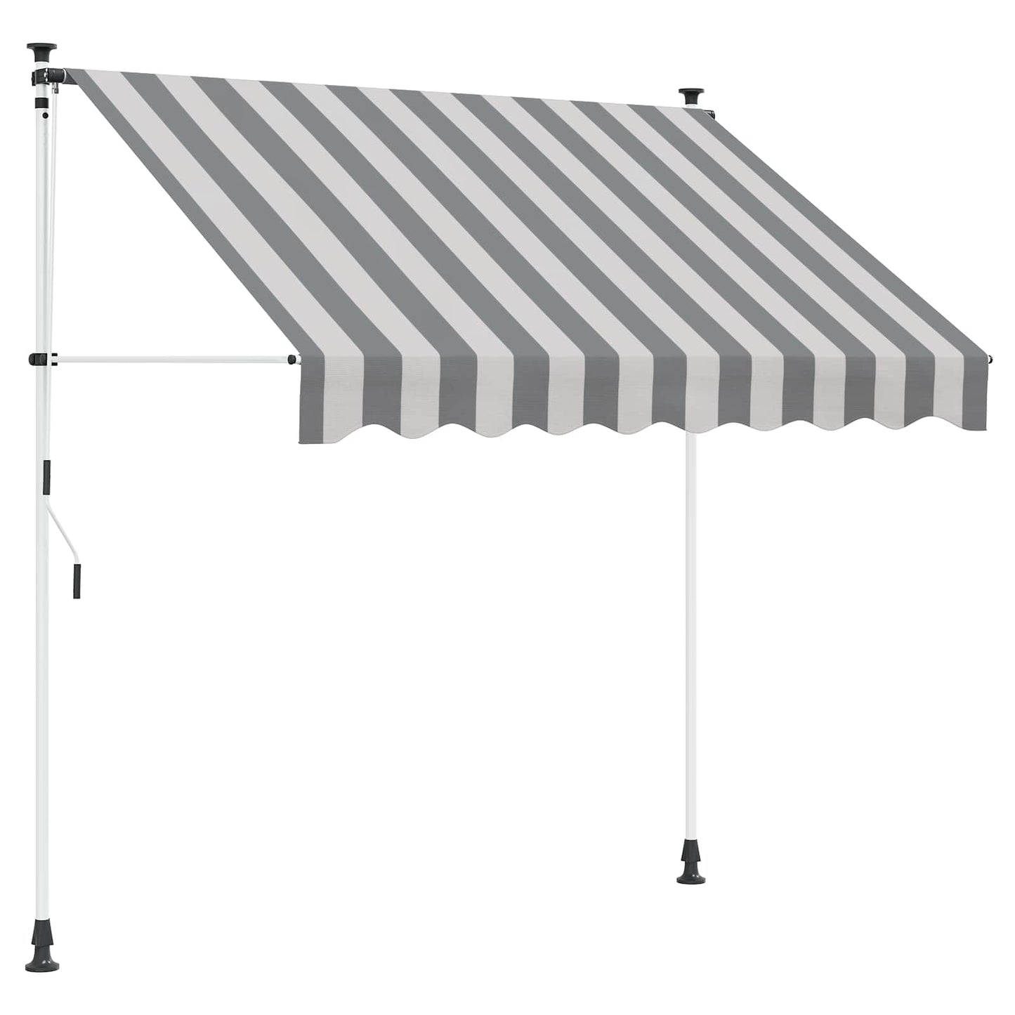 Manual Retractable Awning Anthracite and White 250 cm