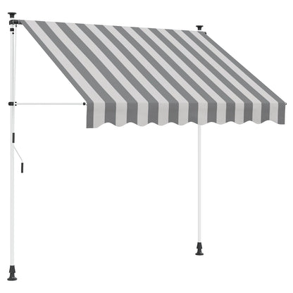 Manual Retractable Awning Anthracite and White 250 cm