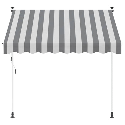 Manual Retractable Awning Anthracite and White 250 cm