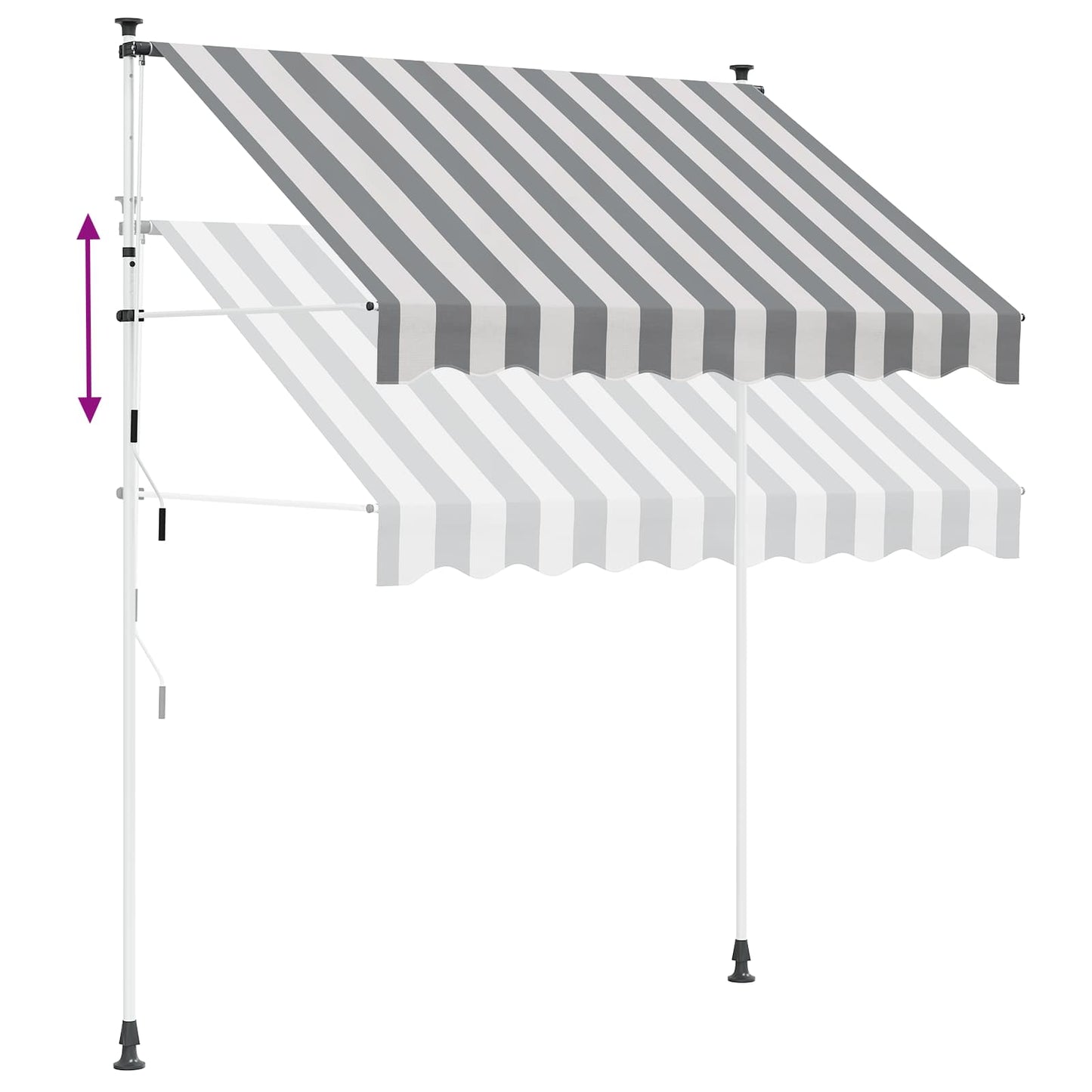 Manual Retractable Awning Anthracite and White 250 cm