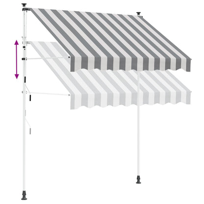 Manual Retractable Awning Anthracite and White 250 cm