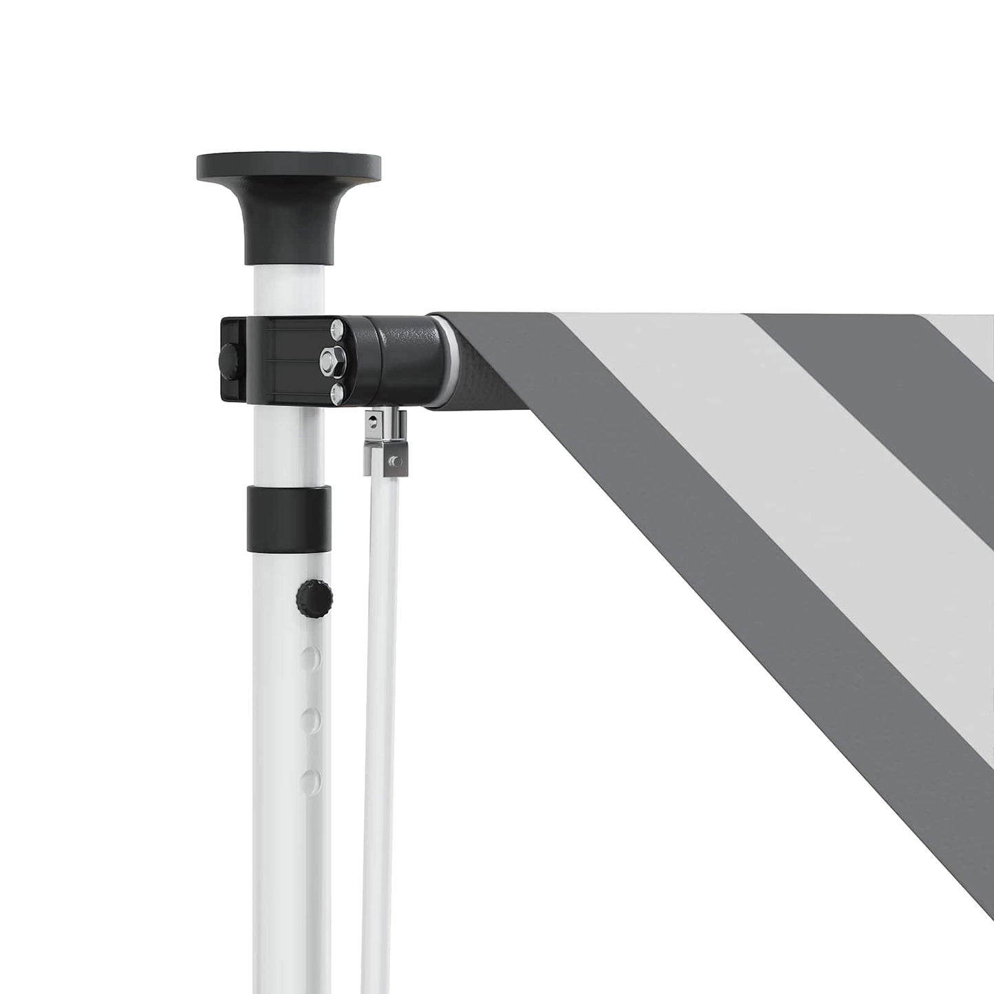 Manual Retractable Awning Anthracite and White 300 cm