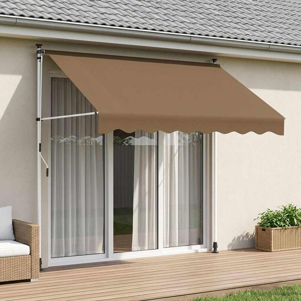 Manual Retractable Awning Beige 100 cm