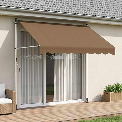 Manual Retractable Awning Beige 100 cm