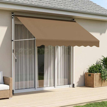 Manual Retractable Awning Beige 150 cm