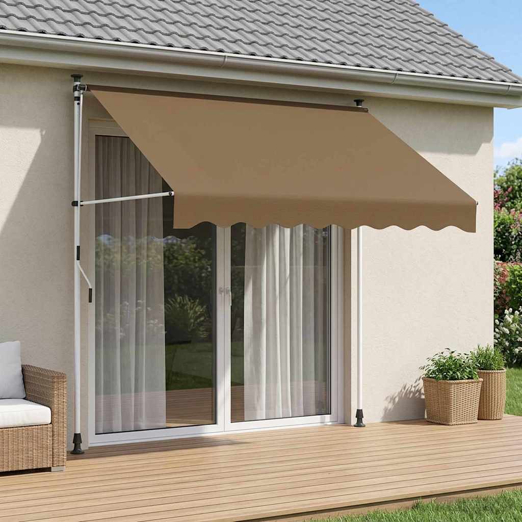 Manual Retractable Awning Beige 250 cm