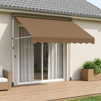 Manual Retractable Awning Beige 300 cm