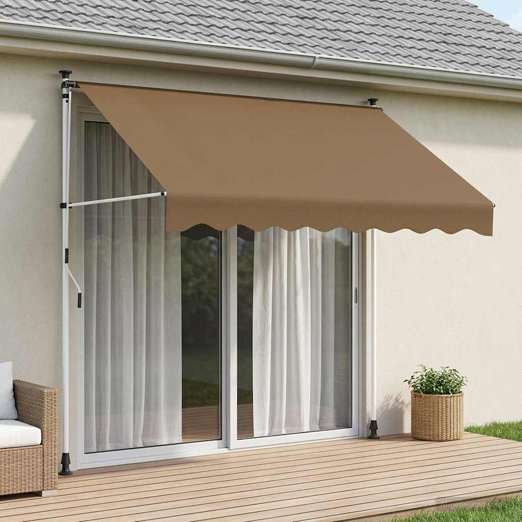 Manual Retractable Awning Beige 350 cm
