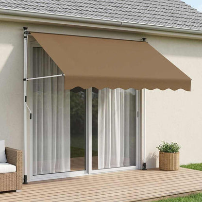 Manual Retractable Awning Beige 350 cm
