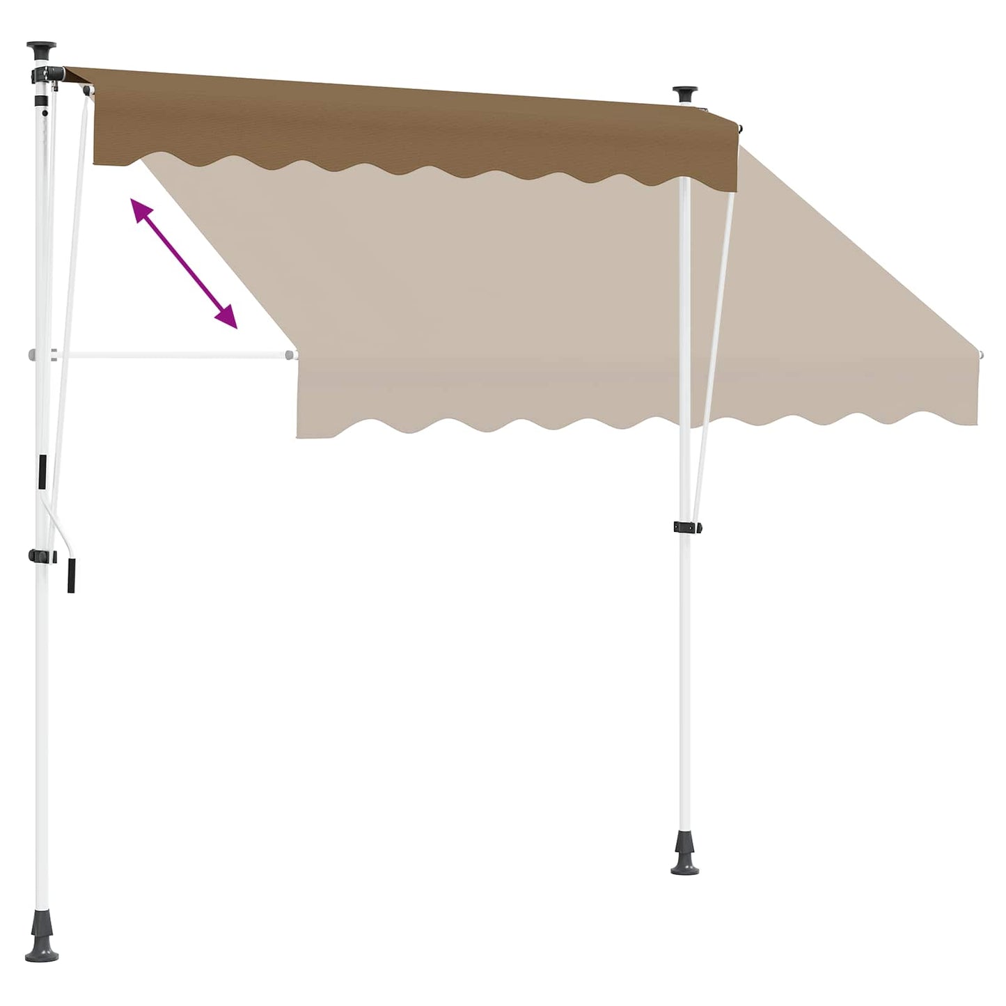 Manual Retractable Awning Beige 400 cm