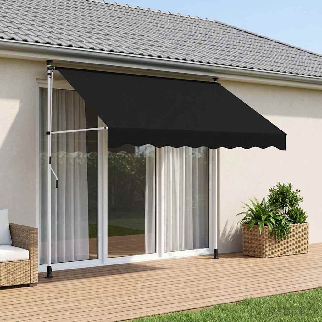 Manual Retractable Awning Black 250 cm