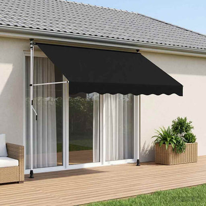 Manual Retractable Awning Black 250 cm