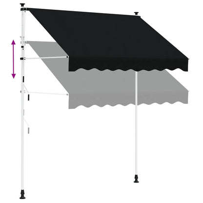 Manual Retractable Awning Black 350 cm