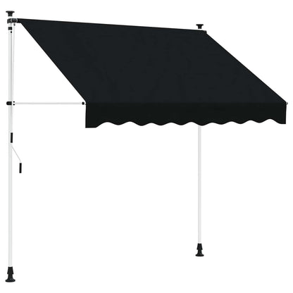 Manual Retractable Awning Black 400 cm