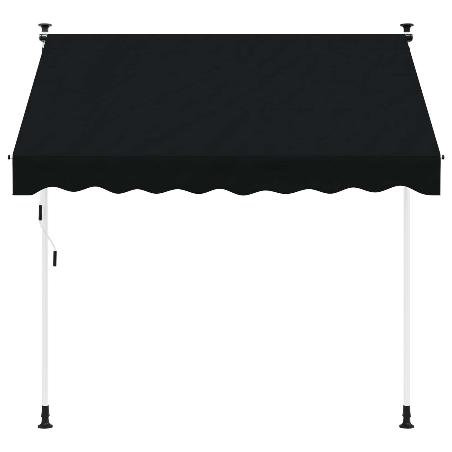 Manual Retractable Awning Black 400 cm