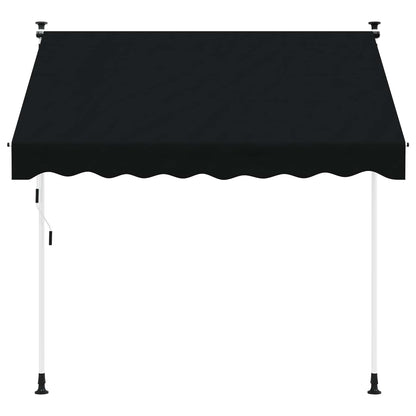 Manual Retractable Awning Black 400 cm