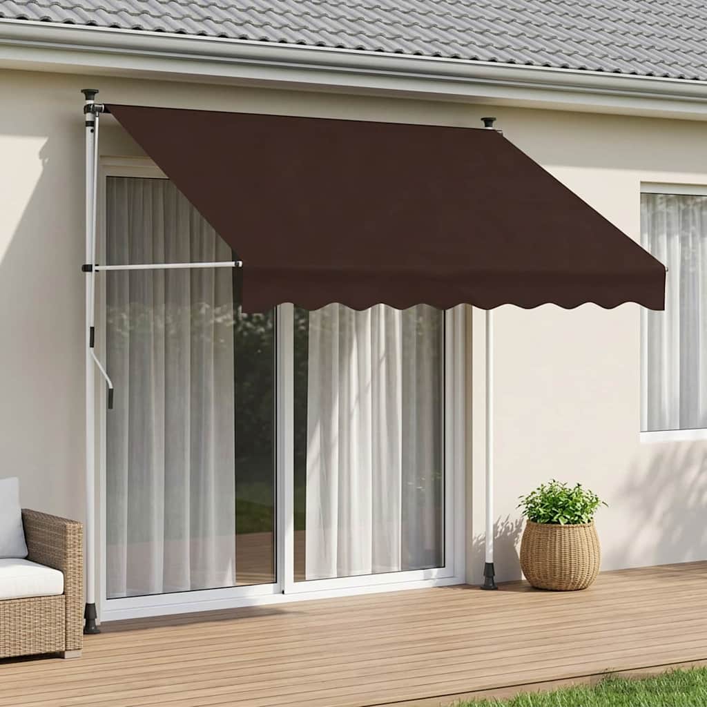 Manual Retractable Awning Brown 100 cm