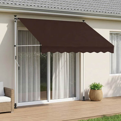 Manual Retractable Awning Brown 100 cm