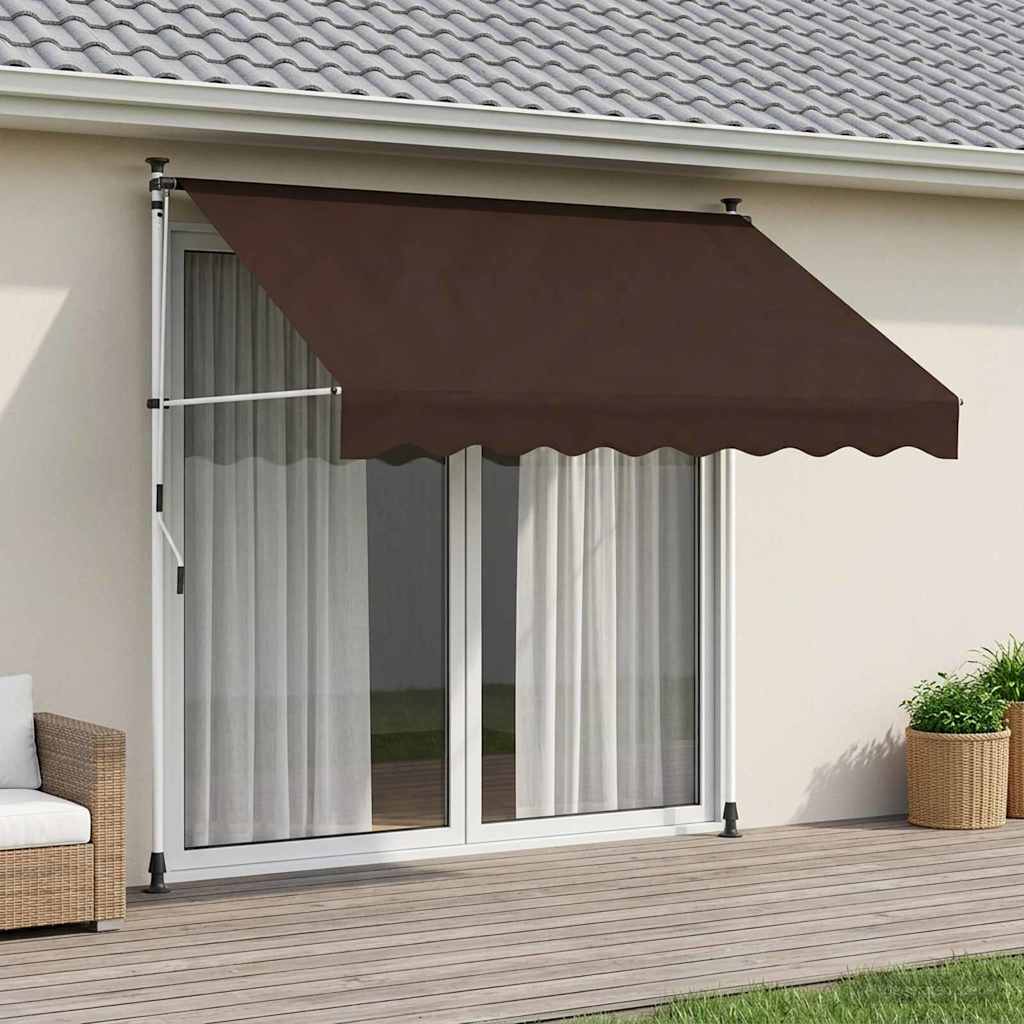 Manual Retractable Awning Brown 150 cm