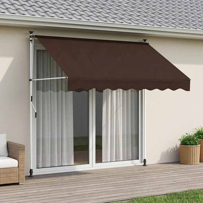 Manual Retractable Awning Brown 150 cm