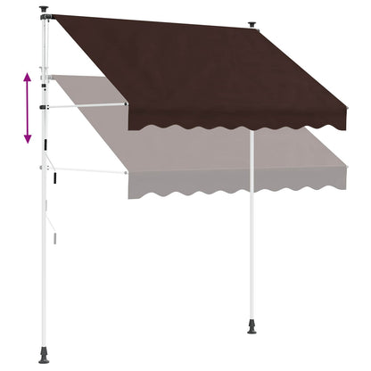 Manual Retractable Awning Brown 150 cm