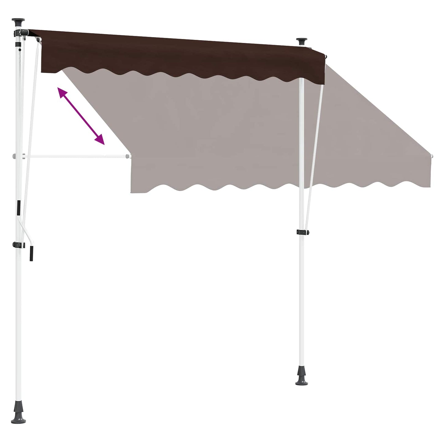 Manual Retractable Awning Brown 150 cm