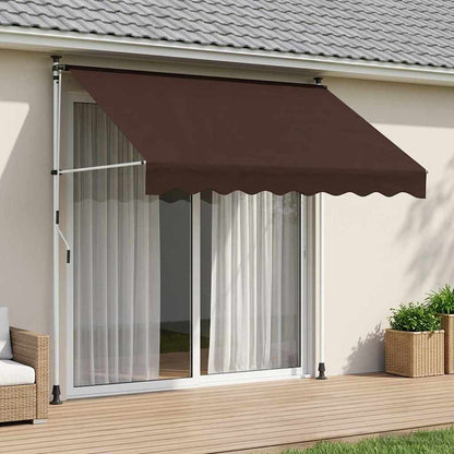 Manual Retractable Awning Brown 350 cm