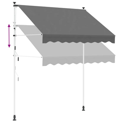 Manual Retractable Awning Light Grey 300 cm