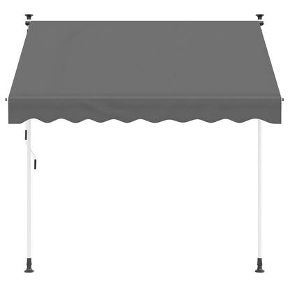 Manual Retractable Awning Light Grey 350 cm
