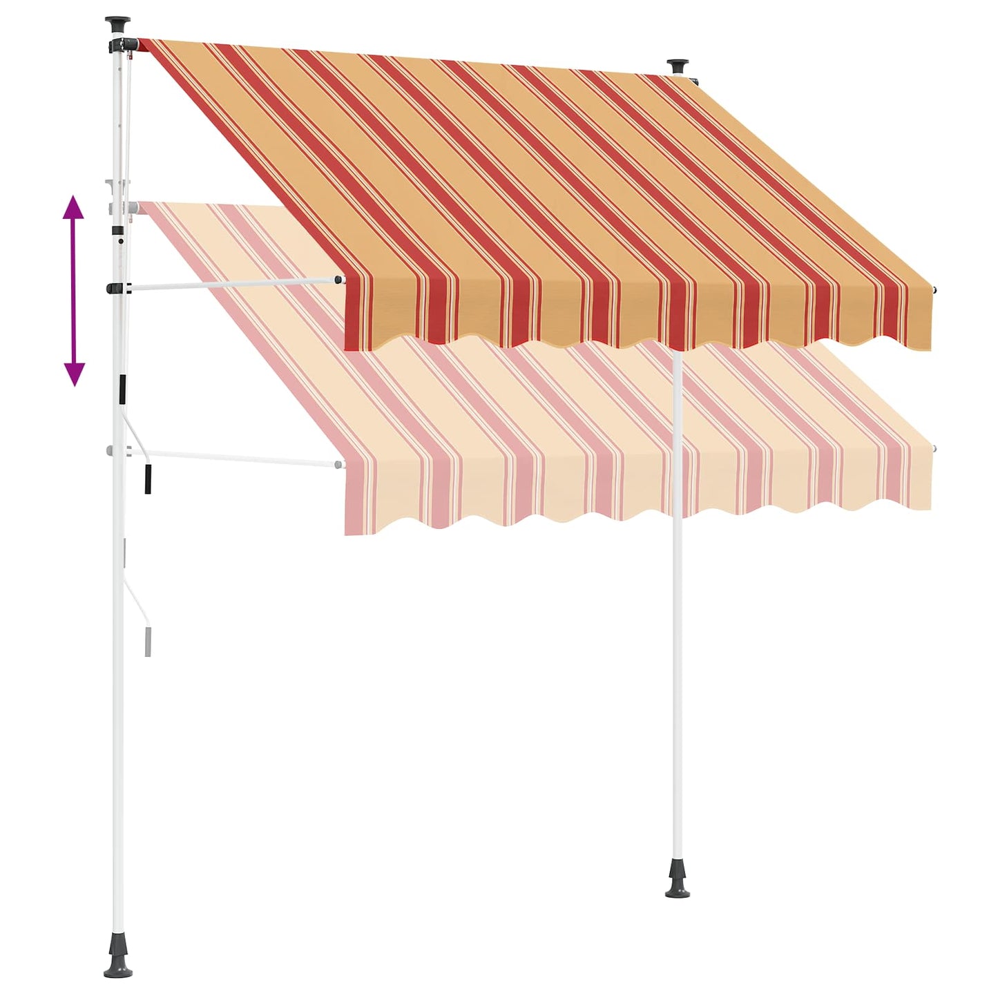 Manual Retractable Awning Multicolour 250 x 115 x 300 cm