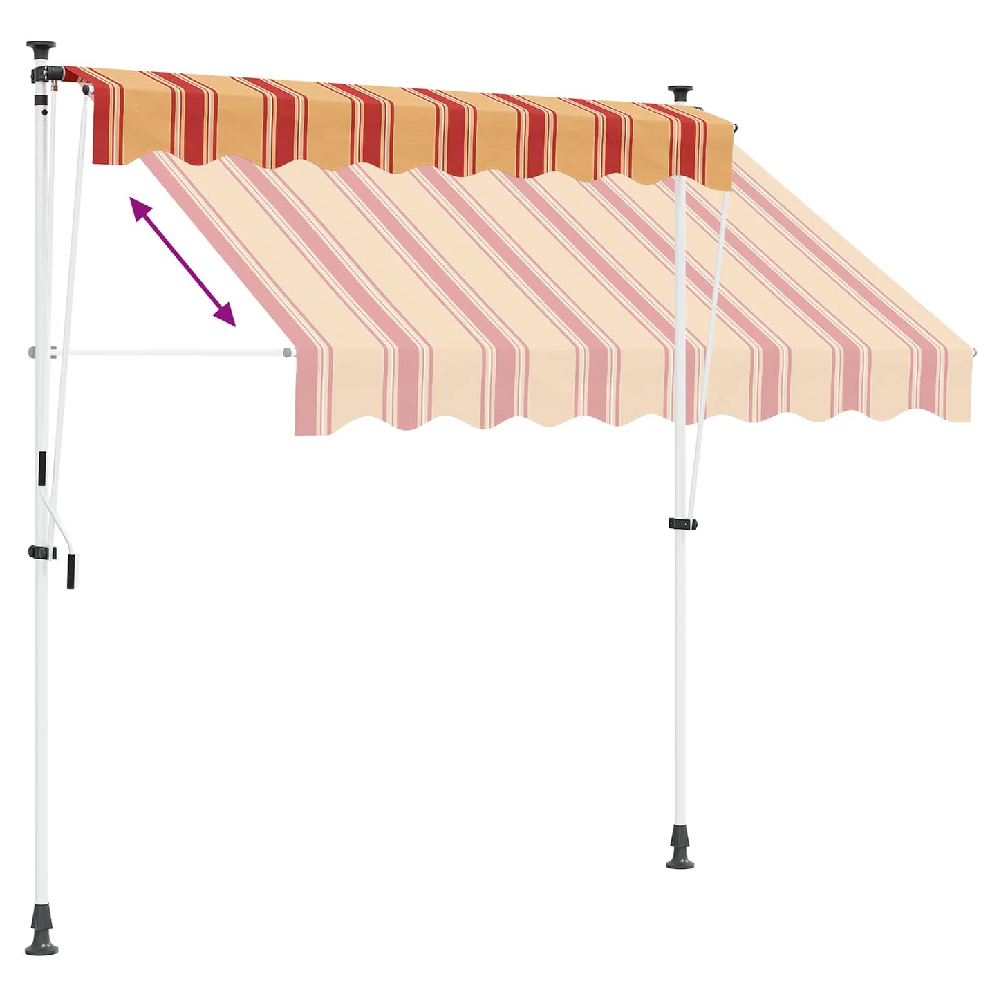 Manual Retractable Awning Multicolour 350 x 115 x 300 cm