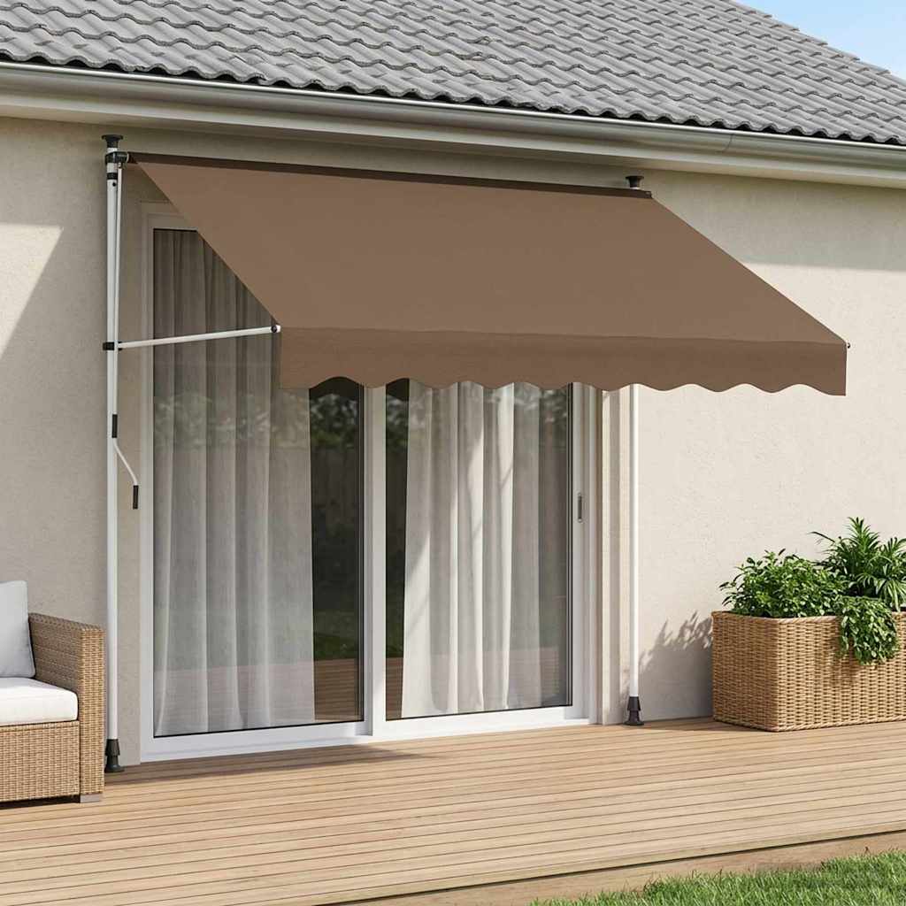 Manual Retractable Awning Taupe 100 cm