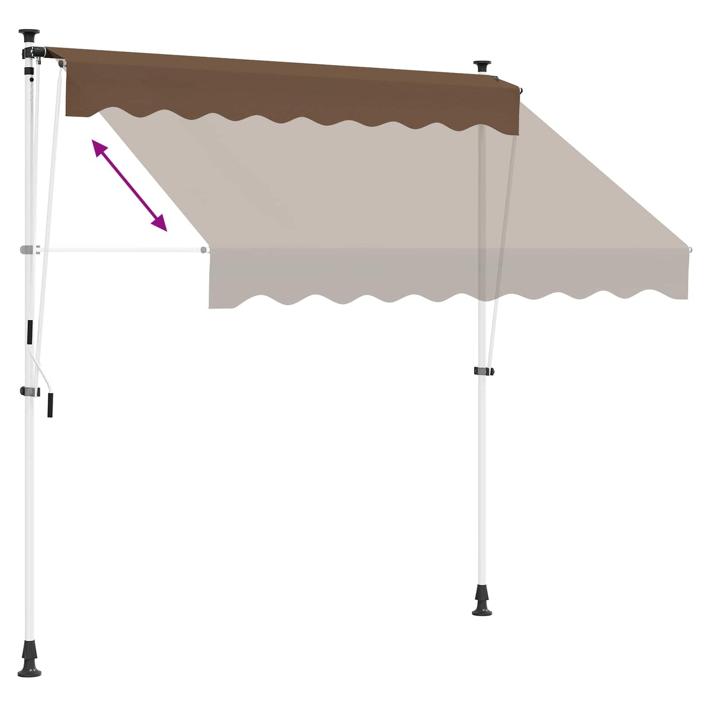 Manual Retractable Awning Taupe 100 cm
