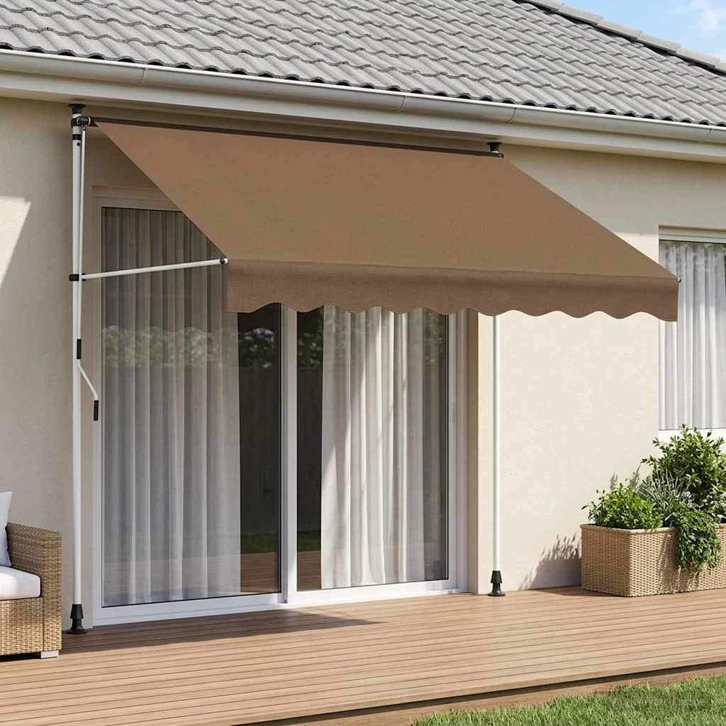 Manual Retractable Awning Taupe 150 cm