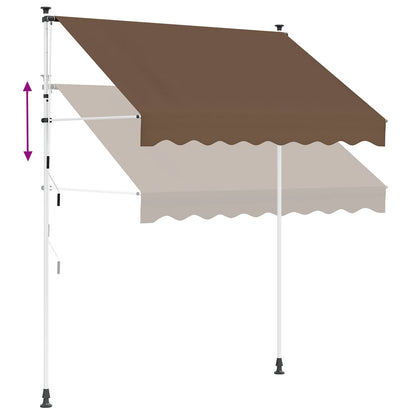 Manual Retractable Awning Taupe 150 cm