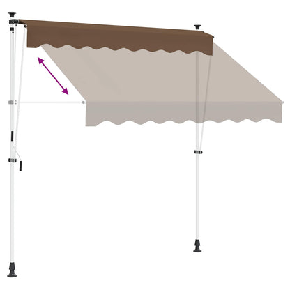Manual Retractable Awning Taupe 150 cm