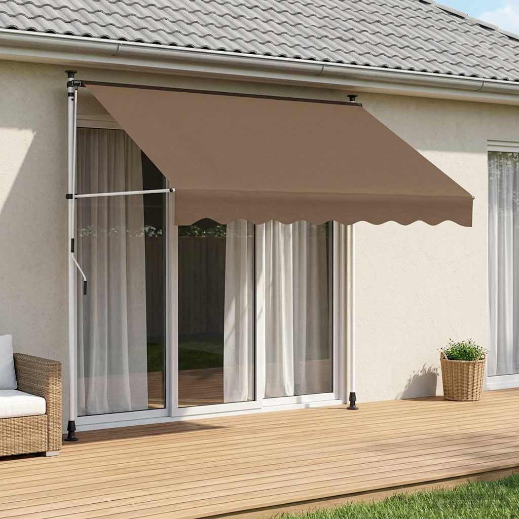 Manual Retractable Awning Taupe 200 cm