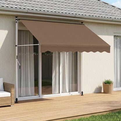 Manual Retractable Awning Taupe 200 cm