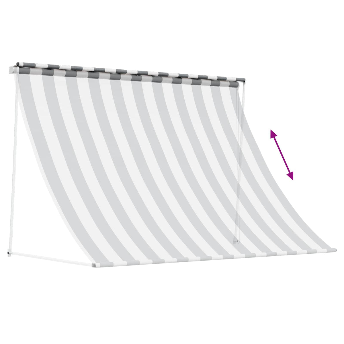 Awning Anthracite and White 350 x 150 cm