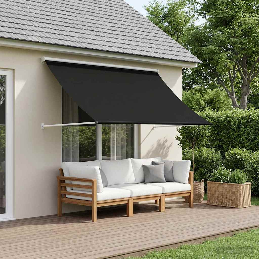 Awning Black 300 x 150 cm 180 g / m² Polyester with PU Coated