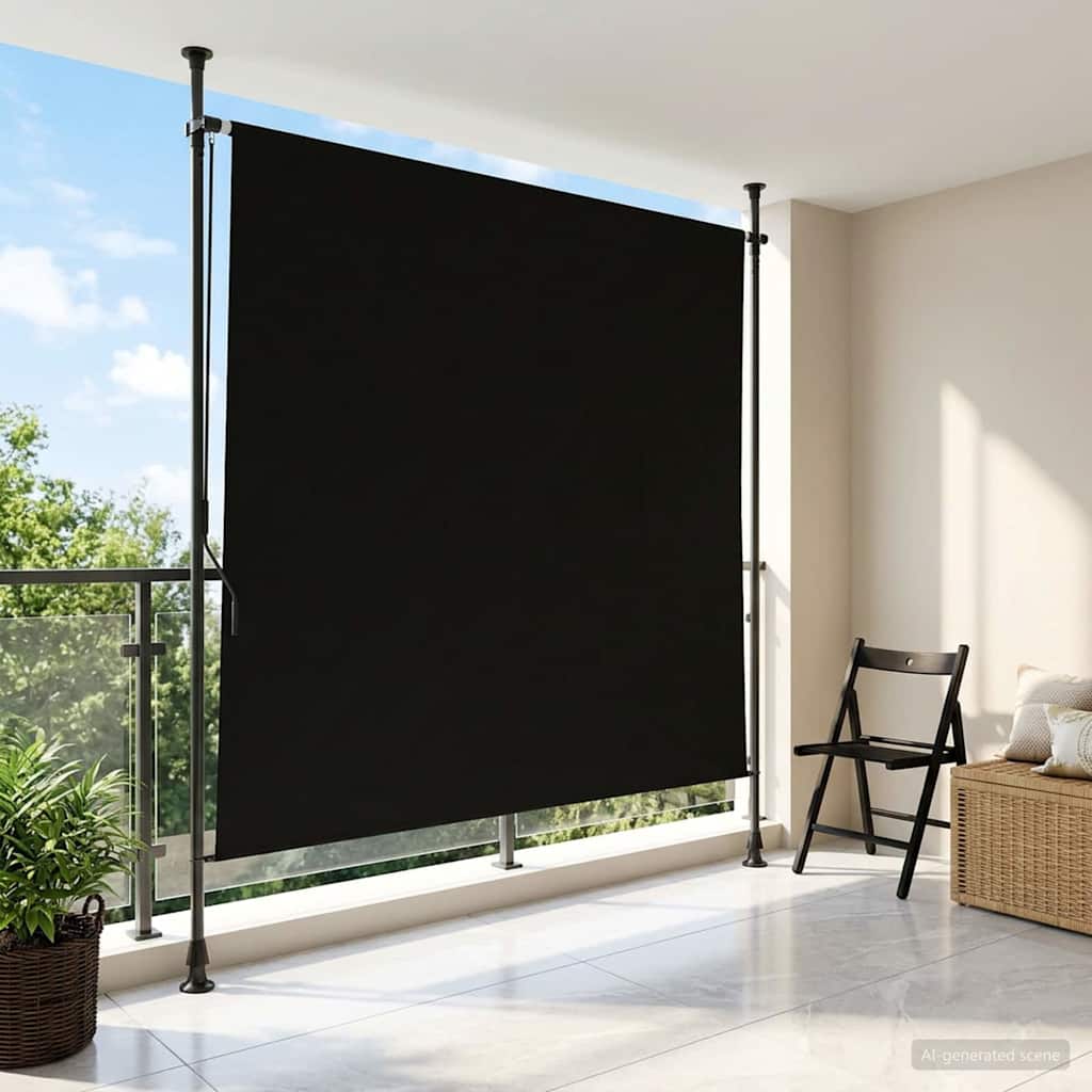 Outdoor Roller Blind Black 150 x 270 cm