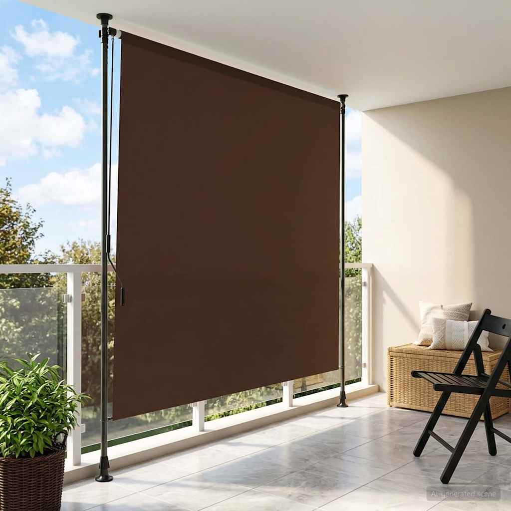 Outdoor Roller Blind Brown 150 x 270 cm