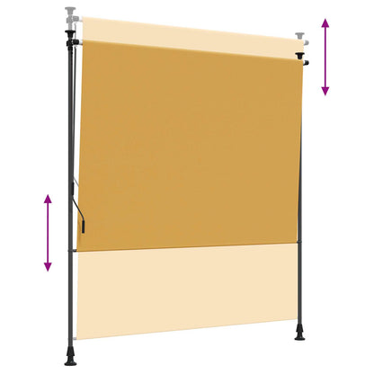 Outdoor Roller Blind Sand 120 x 270 cm