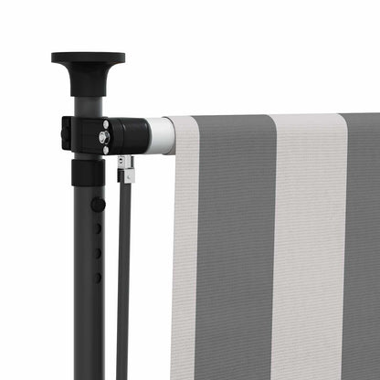 Outdoor Roller Blind Anthracite and White 100 x 270 cm