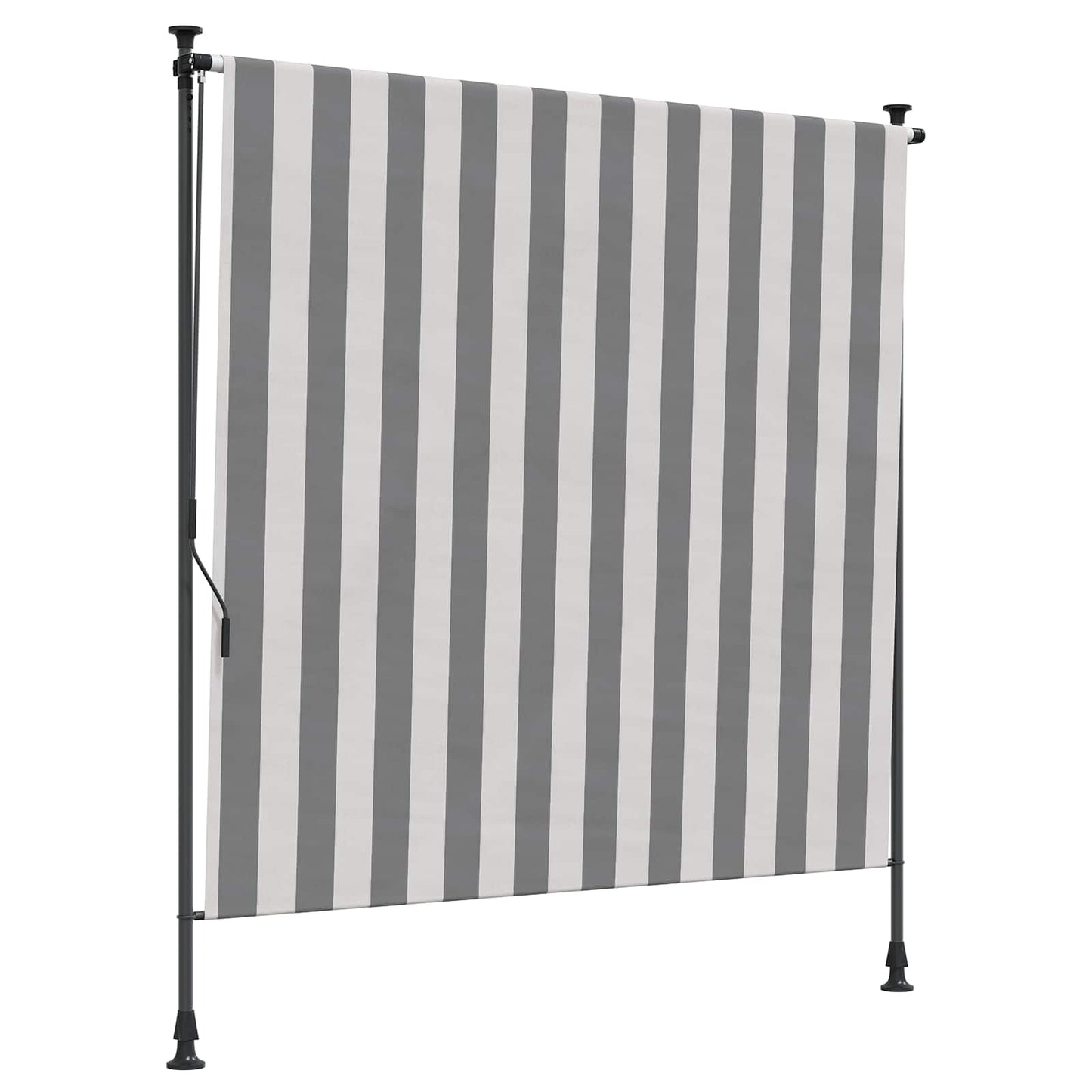 Outdoor Roller Blind Anthracite and White 100 x 270 cm